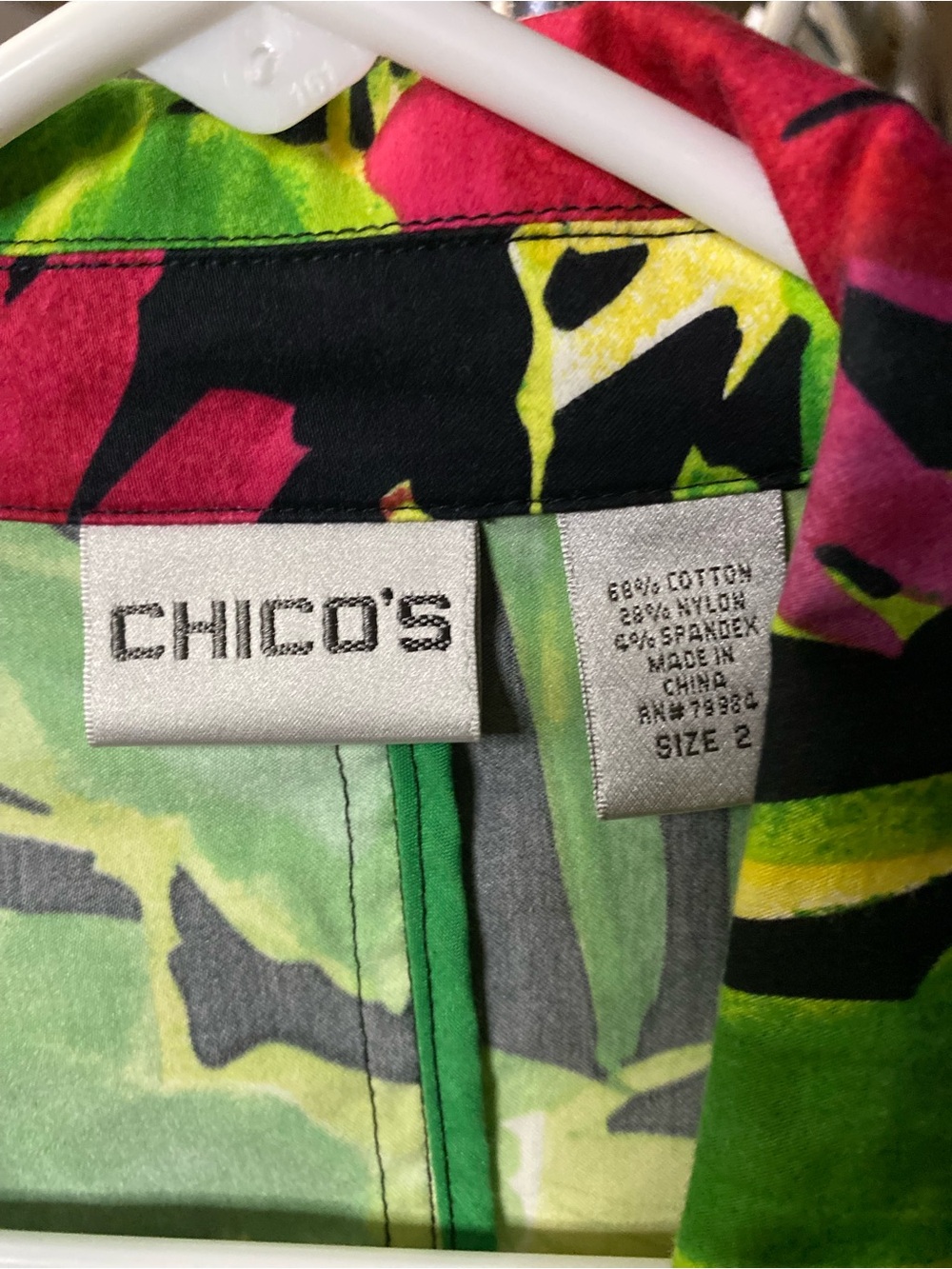 Chico's Tropical Floral Lightweight Jacket - Picture 2 of 4